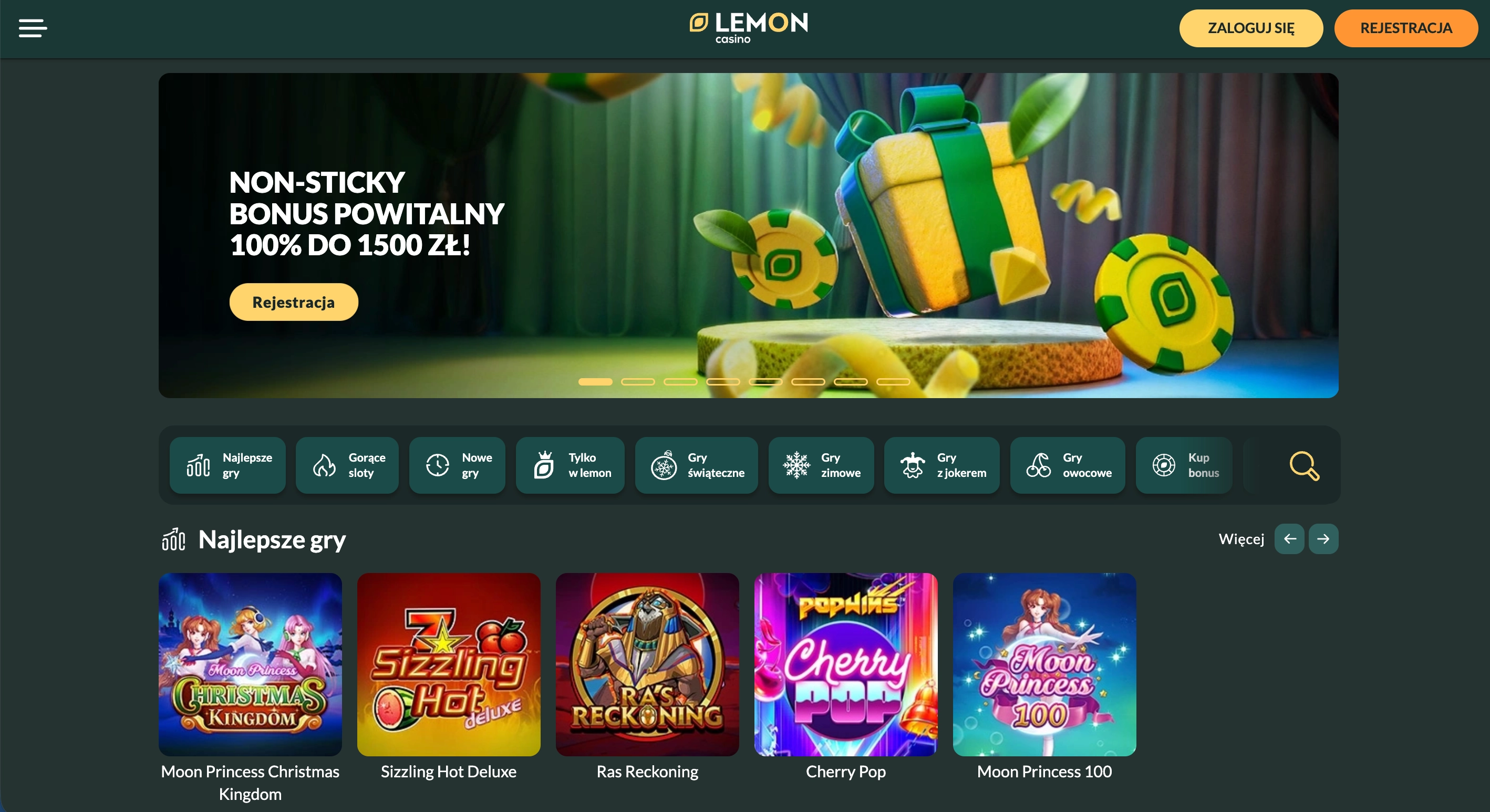 Lemon Casino - unikatowa selekcja gier